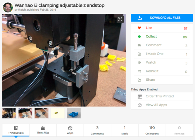 Wanhao_i3_clamping_adjustable_z_endstop_by_thatch_-_Thingiverse
