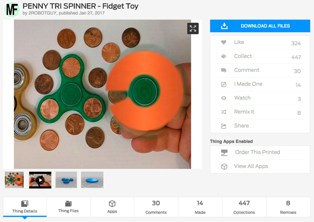 PENNY_TRI_SPINNER_-_Fidget_Toy_by_2ROBOTGUY_-_Thingiverse
